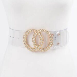 Elegant Gold and Clear Women's Belt